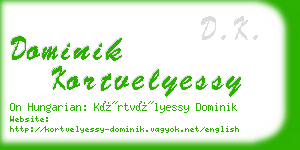 dominik kortvelyessy business card